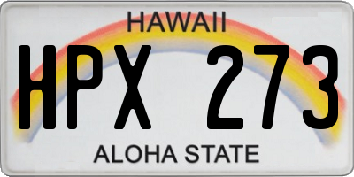 HI license plate HPX273