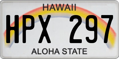 HI license plate HPX297