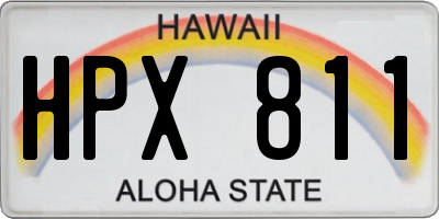 HI license plate HPX811