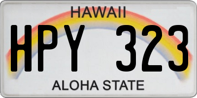 HI license plate HPY323