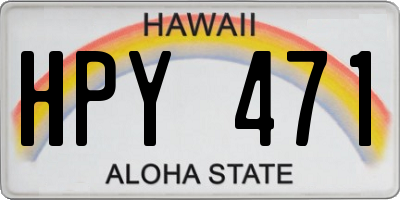 HI license plate HPY471