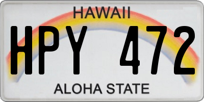 HI license plate HPY472