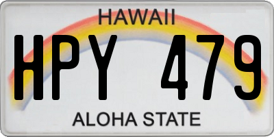 HI license plate HPY479