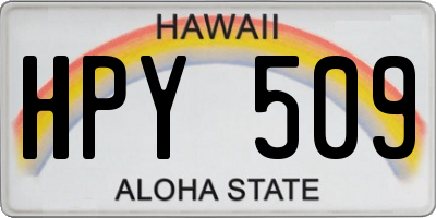 HI license plate HPY509