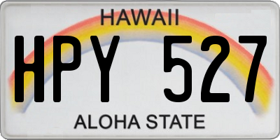 HI license plate HPY527