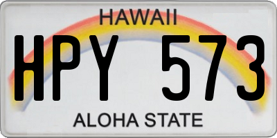 HI license plate HPY573