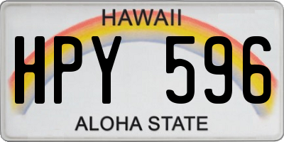 HI license plate HPY596