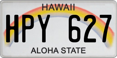HI license plate HPY627