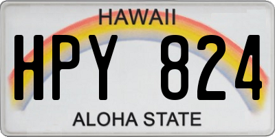 HI license plate HPY824