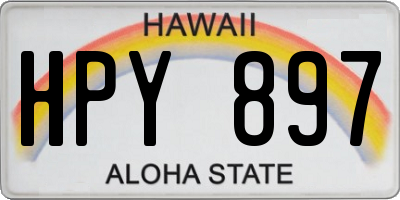 HI license plate HPY897