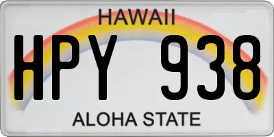 HI license plate HPY938