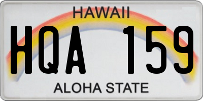 HI license plate HQA159