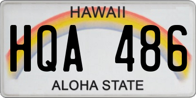 HI license plate HQA486