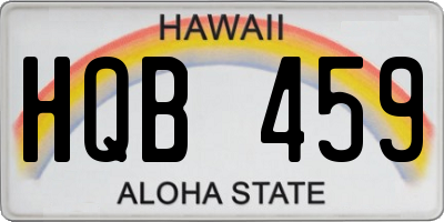 HI license plate HQB459