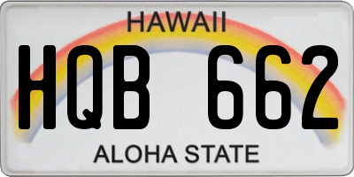HI license plate HQB662
