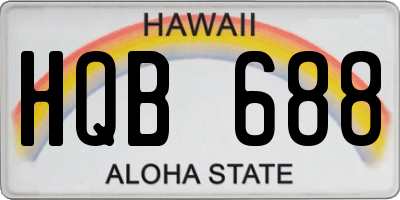 HI license plate HQB688
