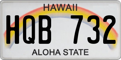 HI license plate HQB732