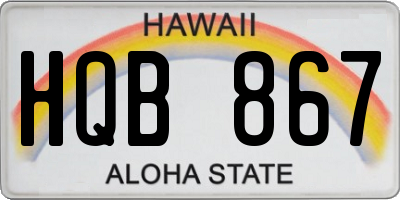 HI license plate HQB867