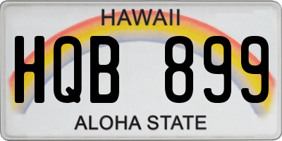 HI license plate HQB899