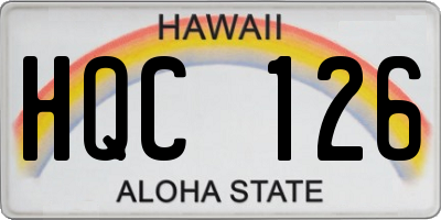 HI license plate HQC126