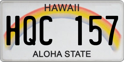 HI license plate HQC157