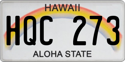 HI license plate HQC273
