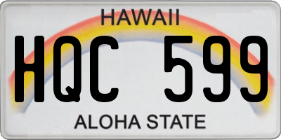 HI license plate HQC599