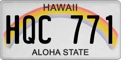 HI license plate HQC771