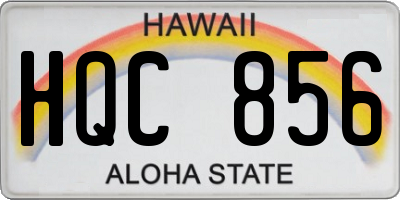 HI license plate HQC856