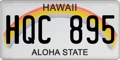 HI license plate HQC895