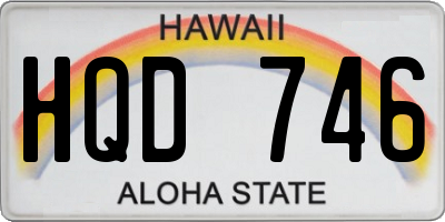 HI license plate HQD746