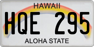HI license plate HQE295