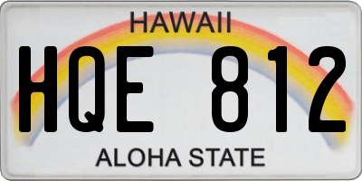 HI license plate HQE812