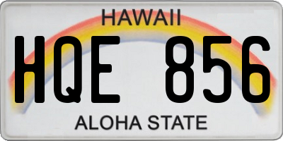 HI license plate HQE856