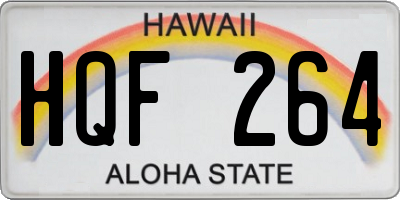 HI license plate HQF264