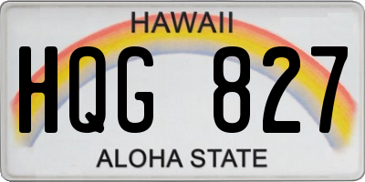 HI license plate HQG827