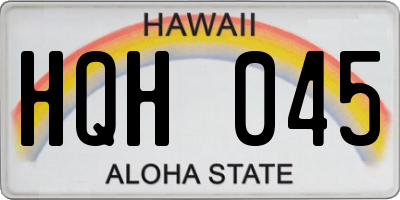 HI license plate HQH045