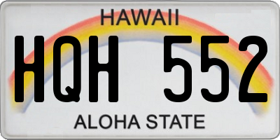 HI license plate HQH552