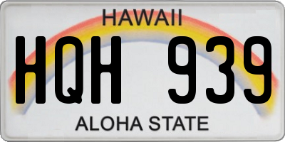 HI license plate HQH939