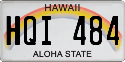 HI license plate HQI484