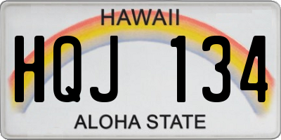 HI license plate HQJ134