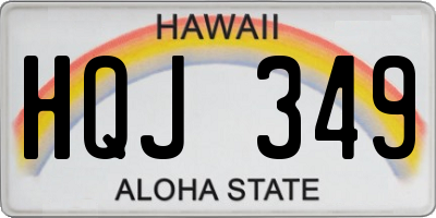 HI license plate HQJ349