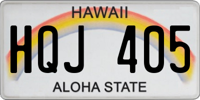 HI license plate HQJ405