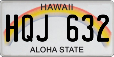 HI license plate HQJ632