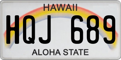 HI license plate HQJ689