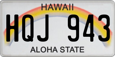 HI license plate HQJ943