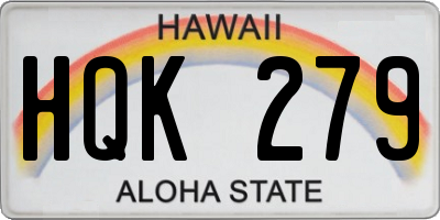 HI license plate HQK279