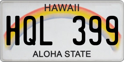 HI license plate HQL399