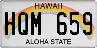 HI license plate HQM659