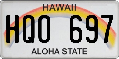 HI license plate HQO697